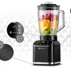 Blender Kielichowy 1500W Szklany 1,5l Bidon 600ml Ostrza Tytanowe Mocny
