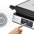 GRILL ELEKTRYCZNY GOFROWNICA OPIEKACZ TOSTER PANINI + GOFRY DUŻY MOC 2200W