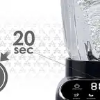 Blender Kielichowy 1500W Szklany 1,5l Bidon 600ml Ostrza Tytanowe Mocny