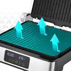 GRILL ELEKTRYCZNY GOFROWNICA OPIEKACZ TOSTER PANINI + GOFRY DUŻY MOC 2200W